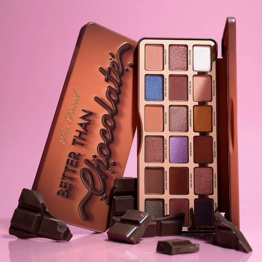 TOO FACED Better Than Chocolate Eyeshadow Palette Neutral Multicolor $54 MSRP - Picture 3 of 11
